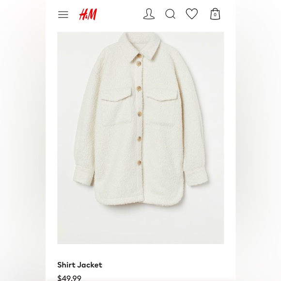 H&M Jackets & Coats Hm Shirt Jacket Shacket Poshmark
